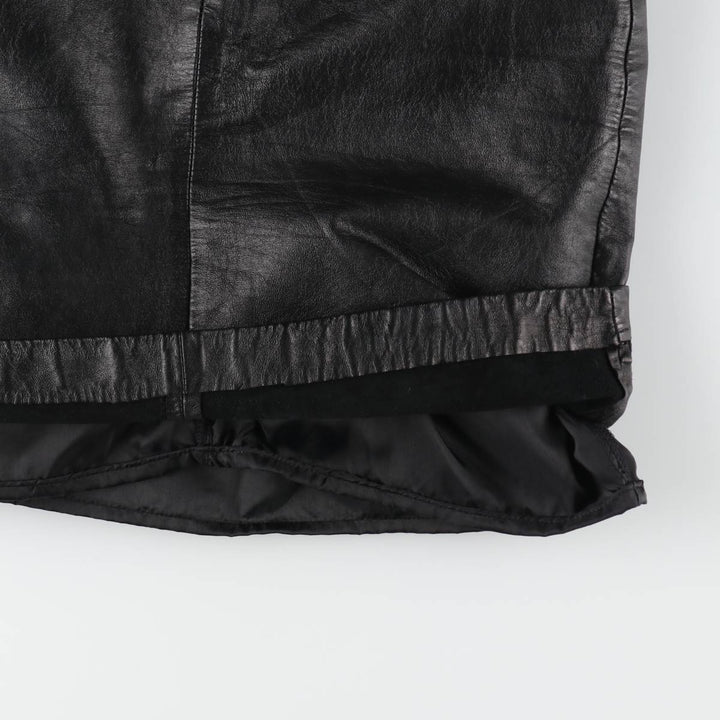 the tannery leather tight mini skirt for women size M /eaa512838