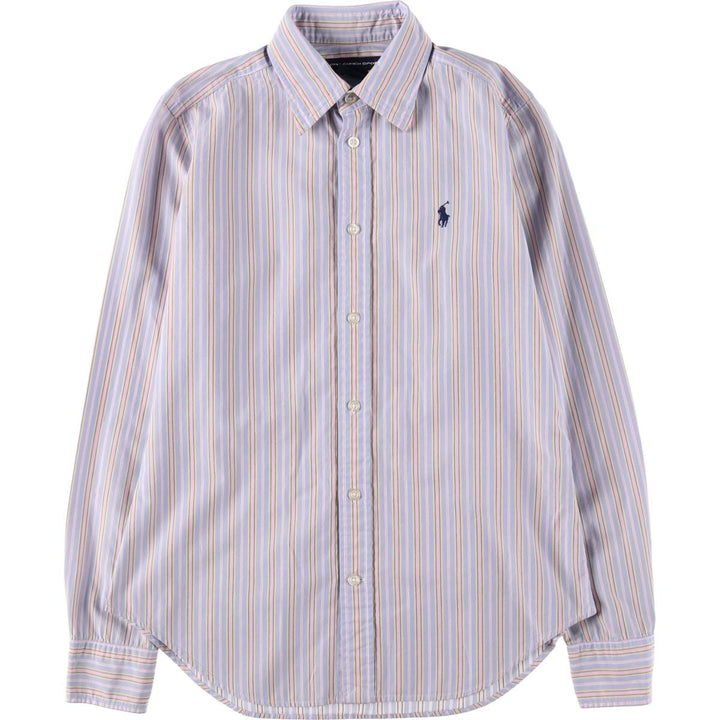 RALPH LAUREN SPORT Slim Fit Multi-Stripe Long Sleeve Cotton Striped Shirt Women's S /eaa512855