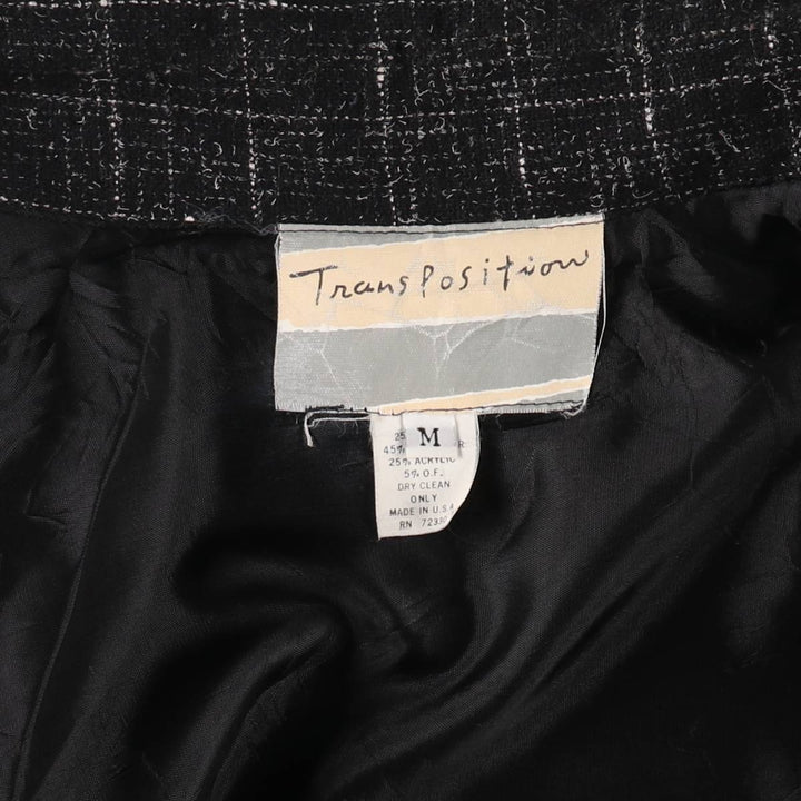 Trans Position Check Pattern Easy Jacket Tailored Jacket Made in USA Men's M size /eaa512906