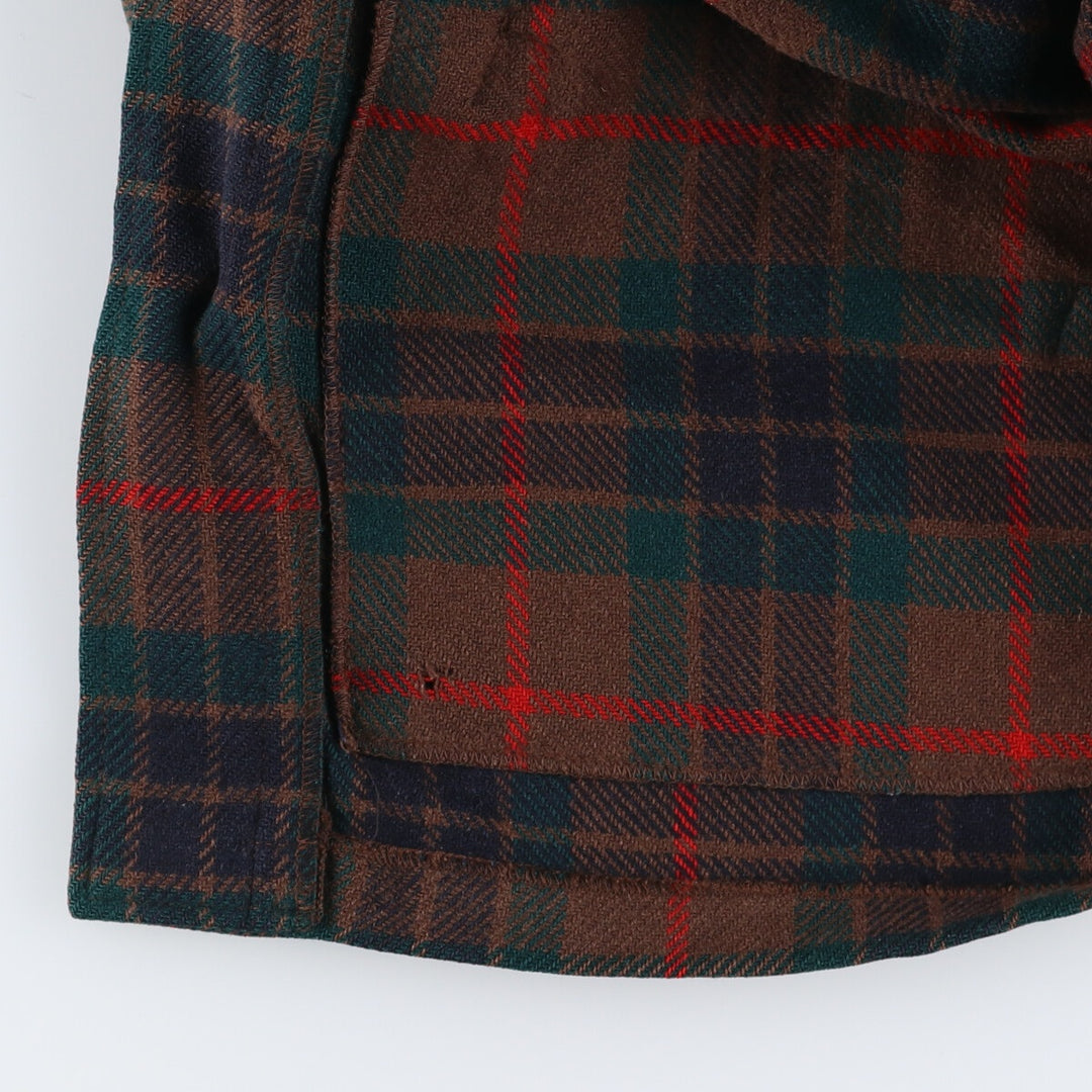 70'S Pendleton Check Pattern Wool Jacket Made in USA Men's L Size Vintage /eaa512978