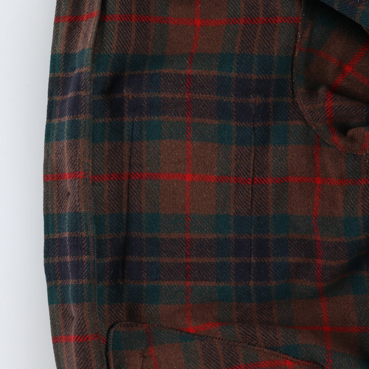 70'S Pendleton Check Pattern Wool Jacket Made in USA Men's L Size Vintage /eaa512978