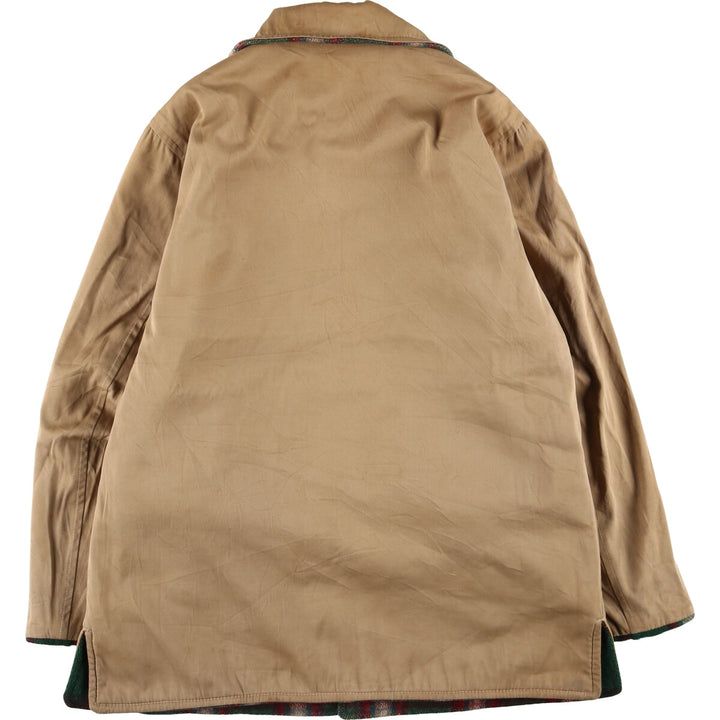 50s~ Check Pattern Reversible Wool Shirt Jacket Men's M Size Vintage /eaa512979