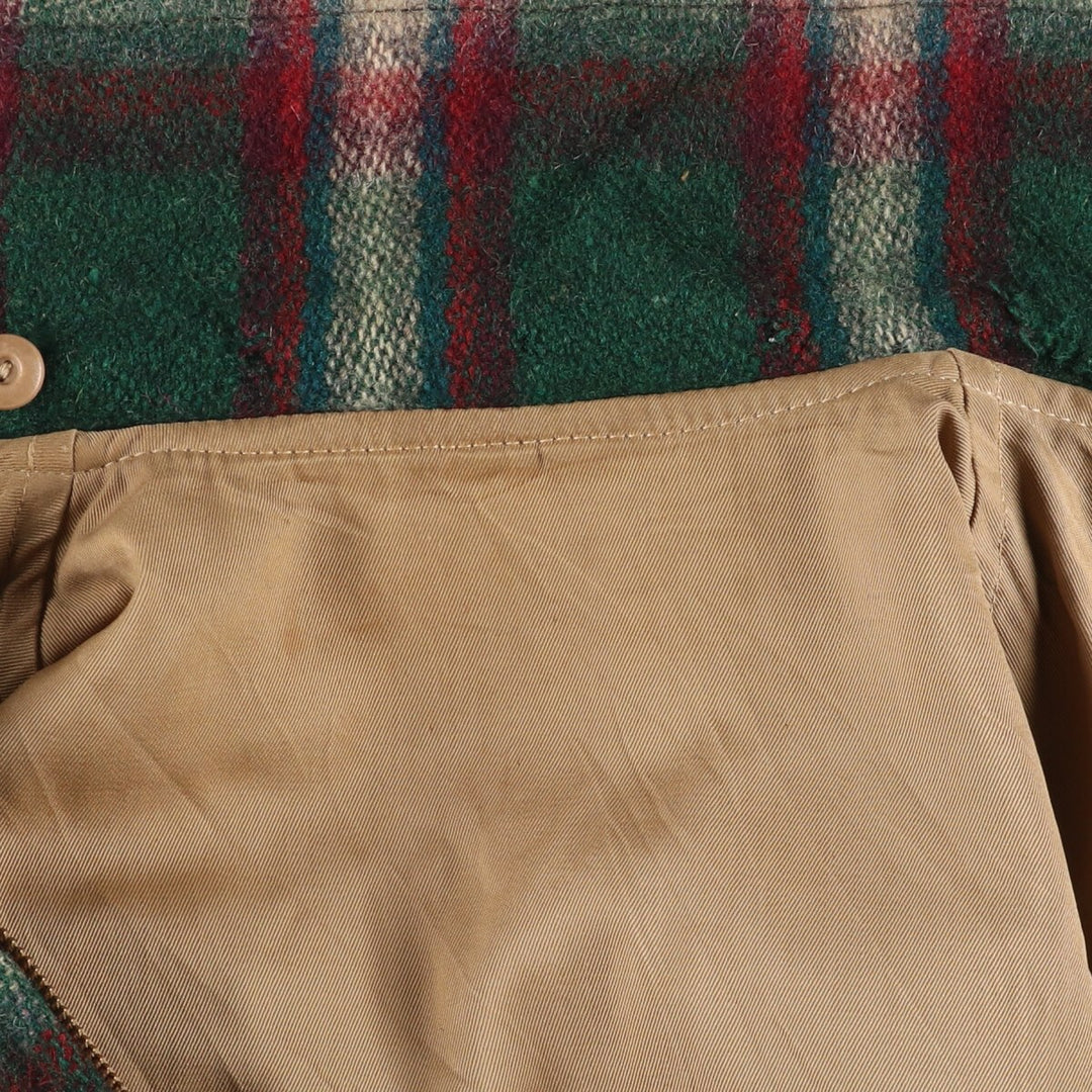 50s~ Check Pattern Reversible Wool Shirt Jacket Men's M Size Vintage /eaa512979