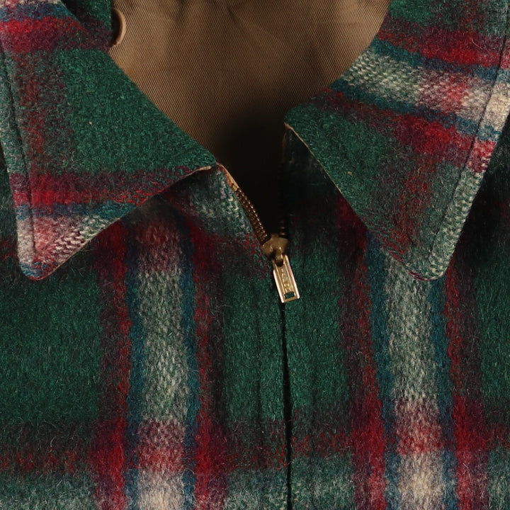 50s~ Check Pattern Reversible Wool Shirt Jacket Men's M Size Vintage /eaa512979