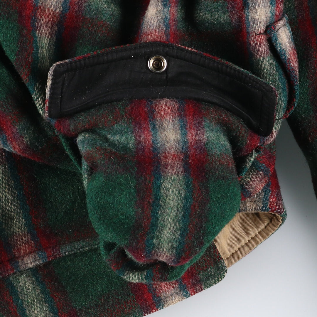 50s~ Check Pattern Reversible Wool Shirt Jacket Men's M Size Vintage /eaa512979