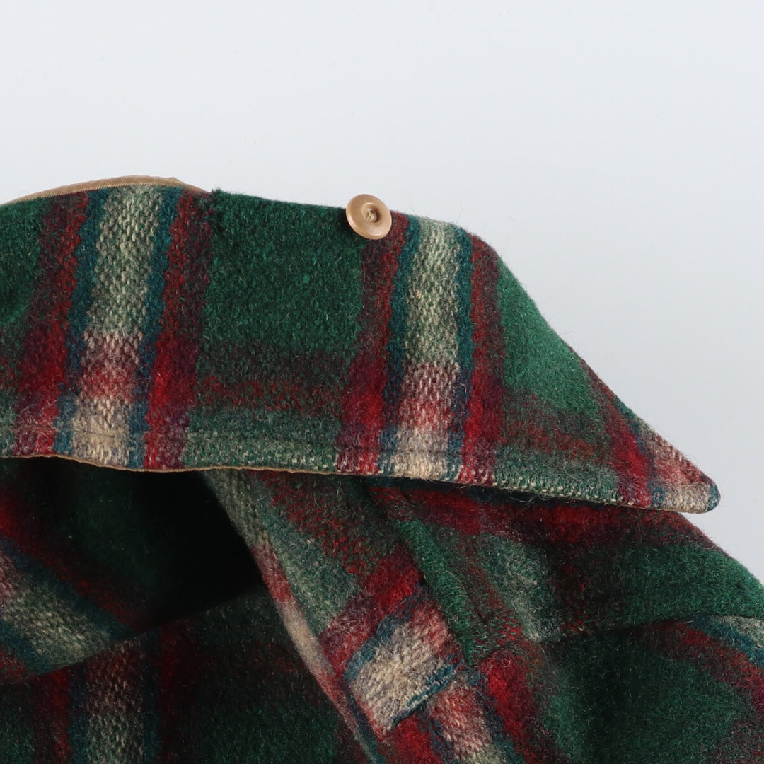 50s~ Check Pattern Reversible Wool Shirt Jacket Men's M Size Vintage /eaa512979