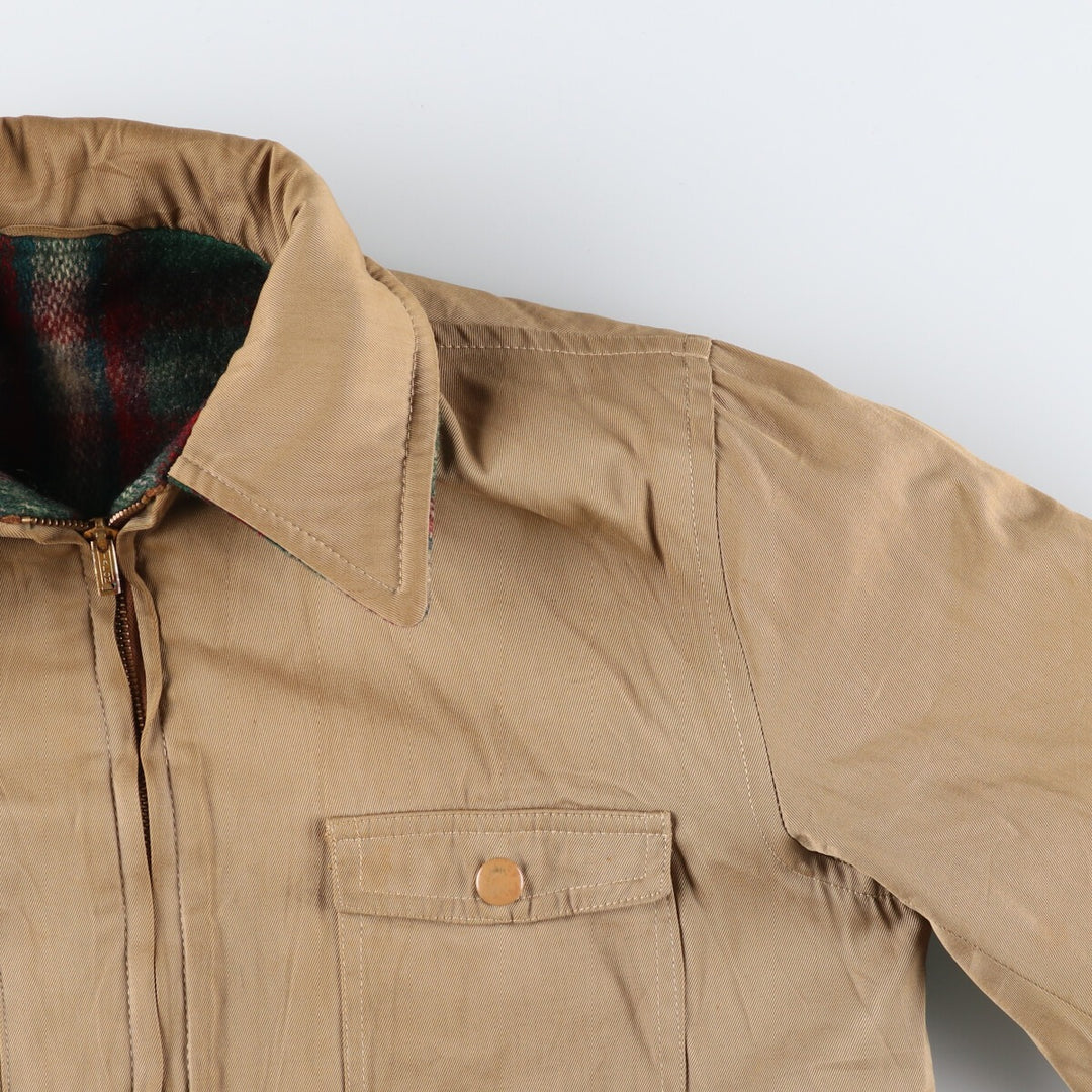 50s~ Check Pattern Reversible Wool Shirt Jacket Men's M Size Vintage /eaa512979