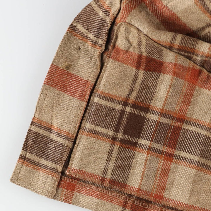 70'S Pendleton Check Pattern Wool Shirt Jacket Made in USA Men's M Size Vintage /eaa512982