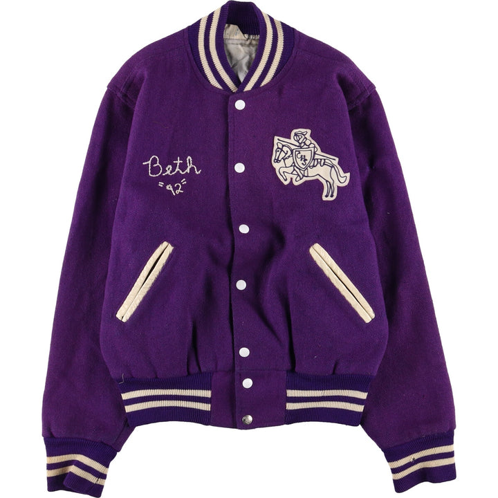 60s-70'S Holloway Wool Stadium Jacket Award Jacket Varsity Jacket Made in USA Men's S Size Vintage /eaa513057