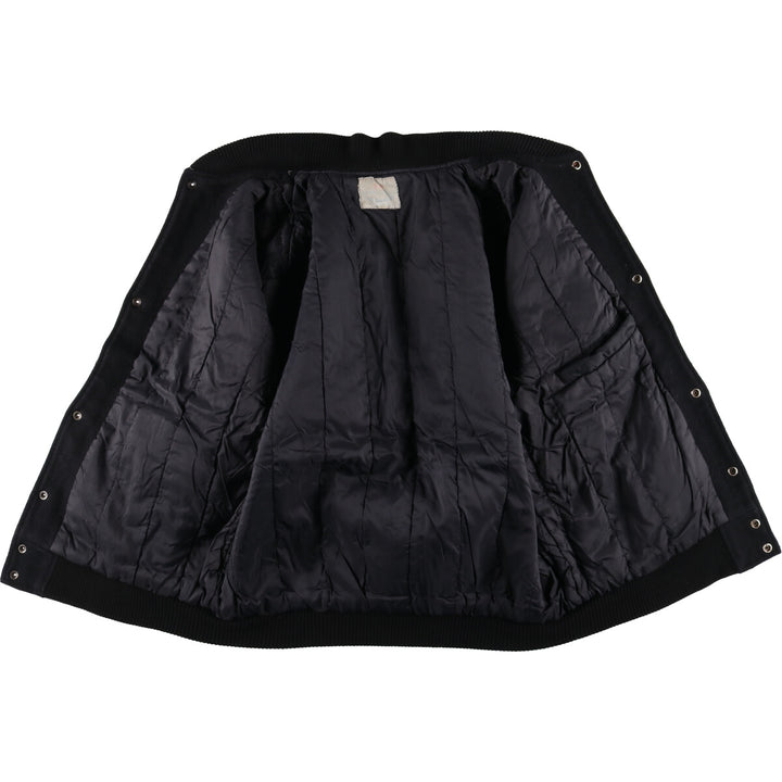 Leather sleeve wool button varsity jacket made in Canada, equivalent to men's XXL / eaa513060