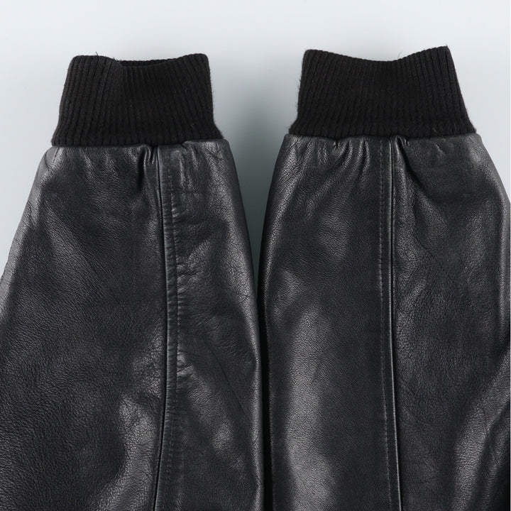 Leather sleeve wool button varsity jacket made in Canada, equivalent to men's XXL / eaa513060