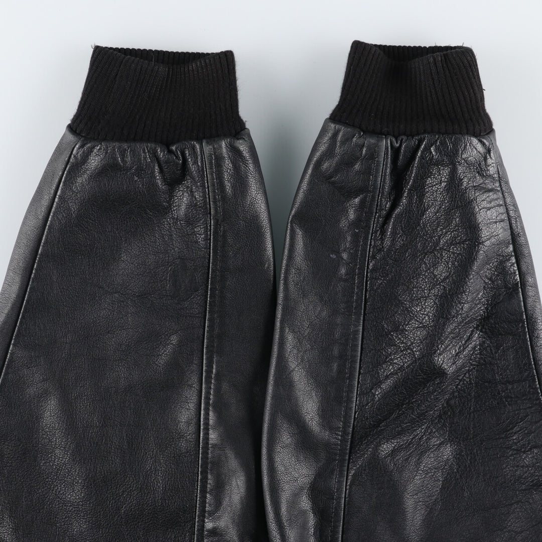 Leather sleeve wool button varsity jacket made in Canada, equivalent to men's XXL / eaa513060