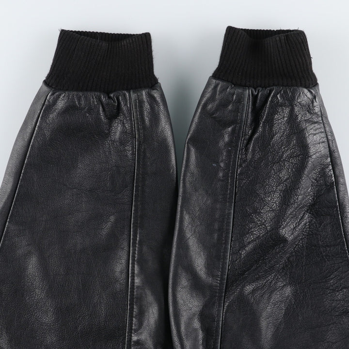 Leather sleeve wool button varsity jacket made in Canada, equivalent to men's XXL / eaa513060