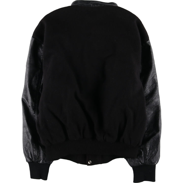 90'S CANADA SPORTSWEAR Padded Leather Sleeve Wool Button Varsity Jacket Made in Canada Men's XL /eaa513061