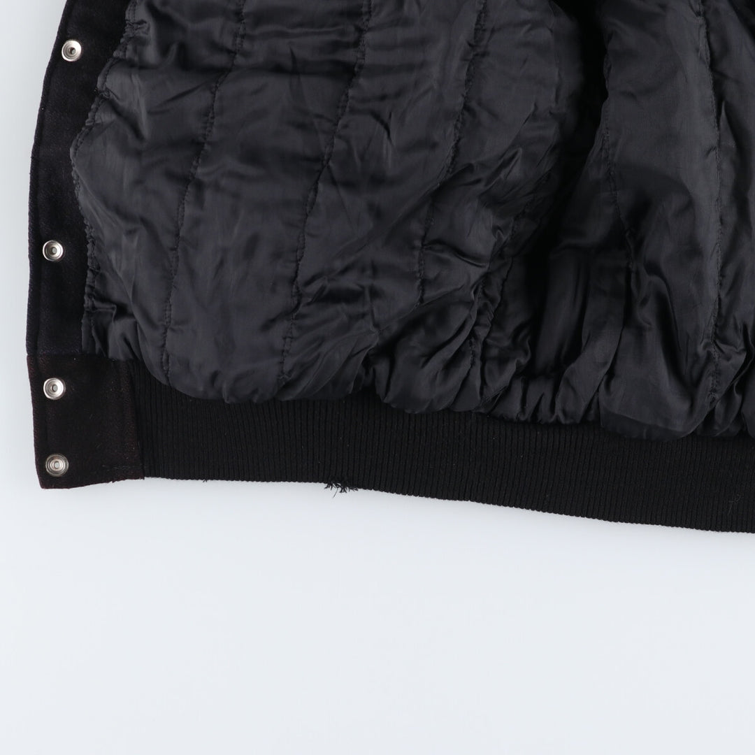 90'S CANADA SPORTSWEAR Padded Leather Sleeve Wool Button Varsity Jacket Made in Canada Men's XL /eaa513061