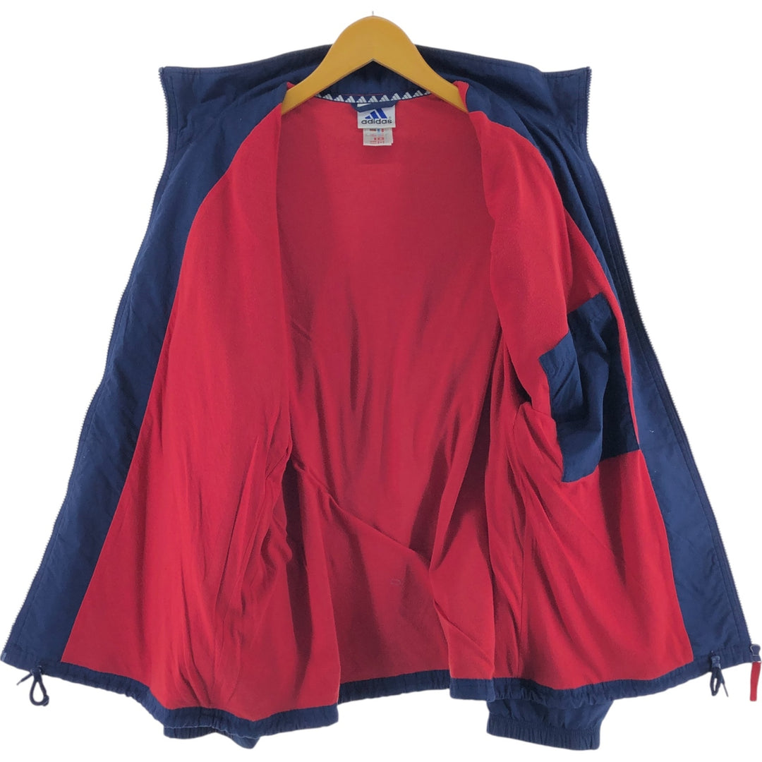 90'S Adidas Windbreaker Men's M Size Vintage polyester navy blue type Vintage Second Hand