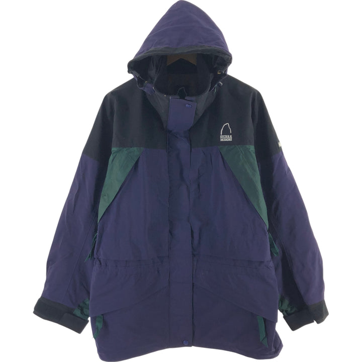 Sierra Designs Mountain Parka Shell Jacket, Made in Canada, Women's Size L Nylon black type Vintage Second Hand