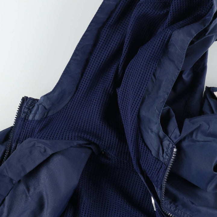 Vintage 90'S Adidas nylon hoodie, size L, men's Nylon navy blue type Vintage Second Hand
