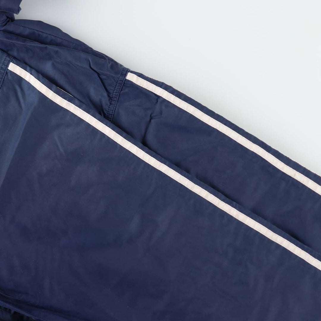 Vintage 90'S Adidas nylon hoodie, size L, men's Nylon navy blue type Vintage Second Hand