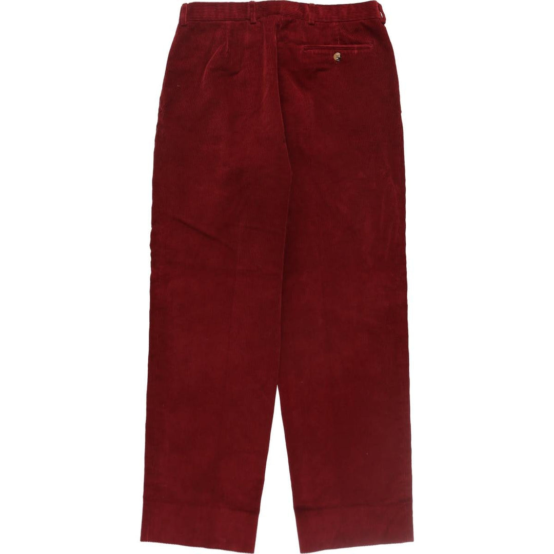Burberry's London Leisure Two-Pleated Corduroy Pants, Men's, Size W31 cotton red type Vintage Second Hand