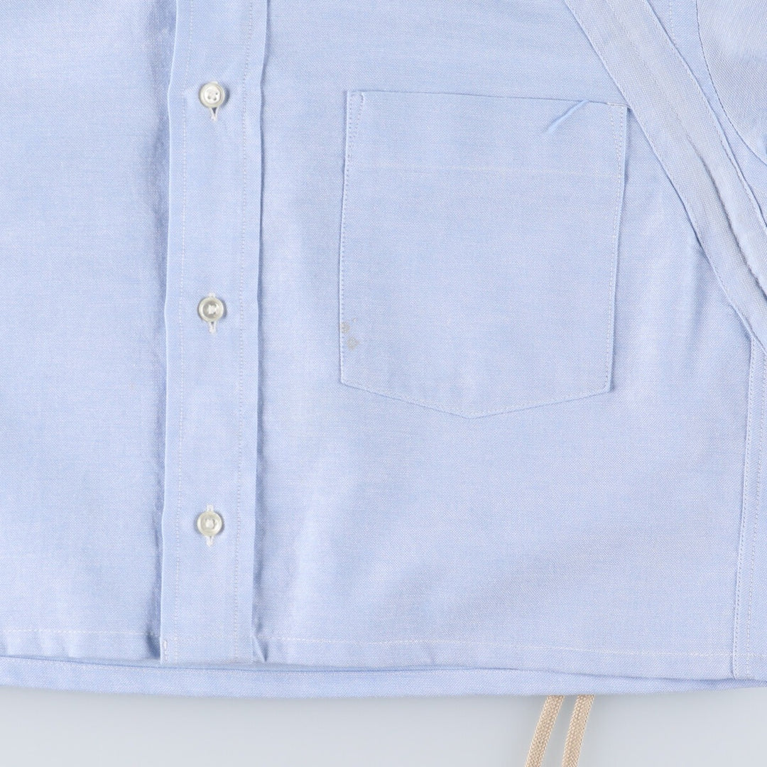 90'S Elulu Original Remake Asymmetrical Gathered Shirt, Long Sleeve Button-Down Shirt, Made in USA, Women's Size Small cotton Blue type light blue Vintage Second Hand