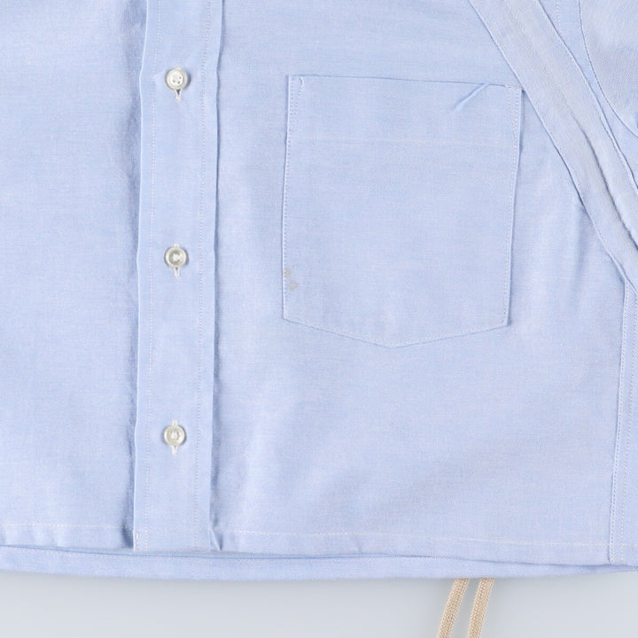 90'S Elulu Original Remake Asymmetrical Gathered Shirt, Long Sleeve Button-Down Shirt, Made in USA, Women's Size Small cotton Blue type light blue Vintage Second Hand