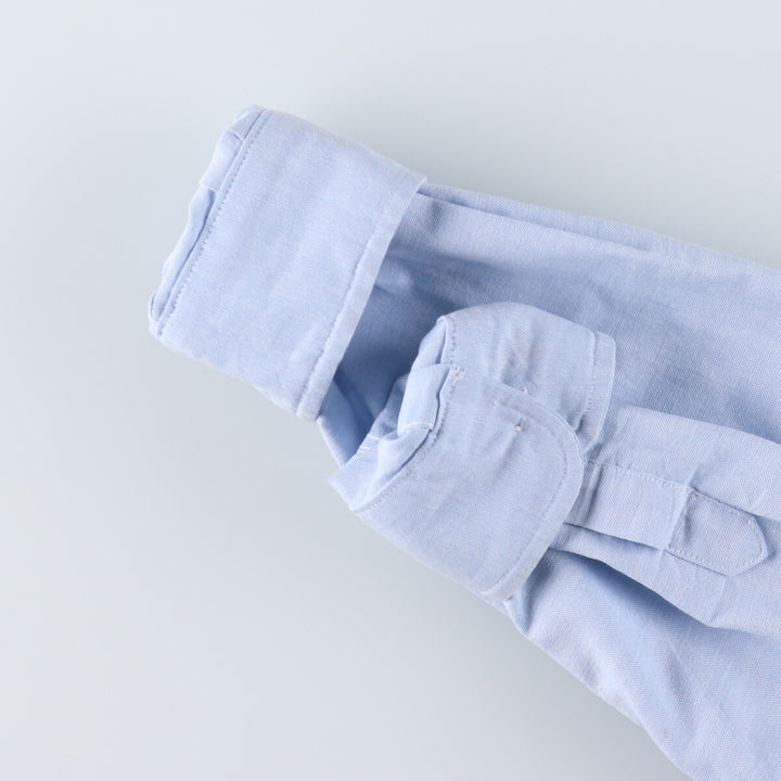 90'S Elulu Original Remake Asymmetrical Gathered Shirt, Long Sleeve Button-Down Shirt, Made in USA, Women's Size Small cotton Blue type light blue Vintage Second Hand