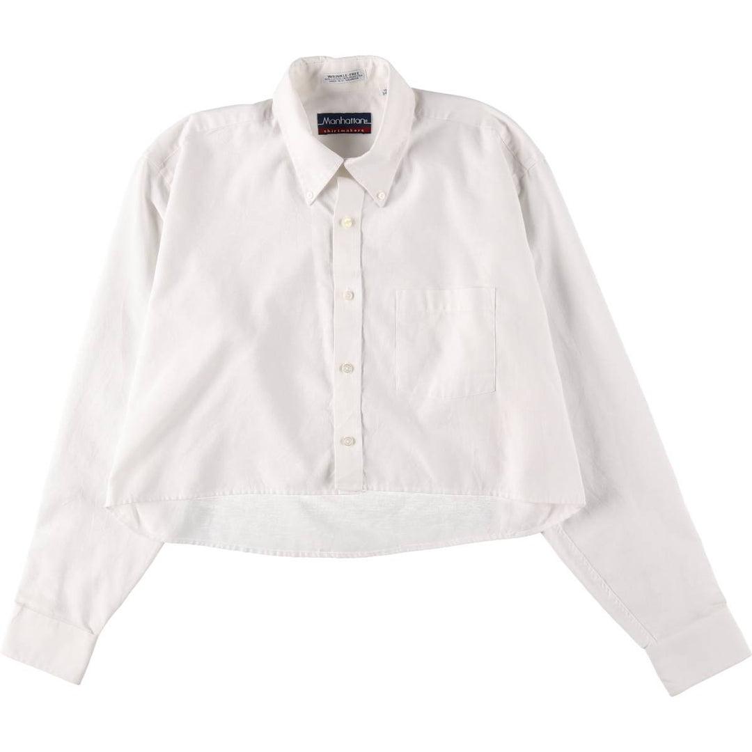 Elulu Original Remake Big Ribbon Shirt, Long Sleeve Button-Down Shirt, Women's Size L cotton white type Vintage Second Hand