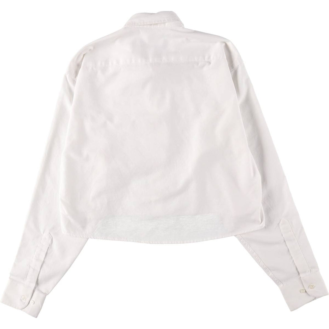 Elulu Original Remake Big Ribbon Shirt, Long Sleeve Button-Down Shirt, Women's Size L cotton white type Vintage Second Hand