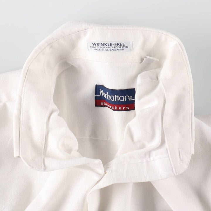 Elulu Original Remake Big Ribbon Shirt, Long Sleeve Button-Down Shirt, Women's Size L cotton white type Vintage Second Hand