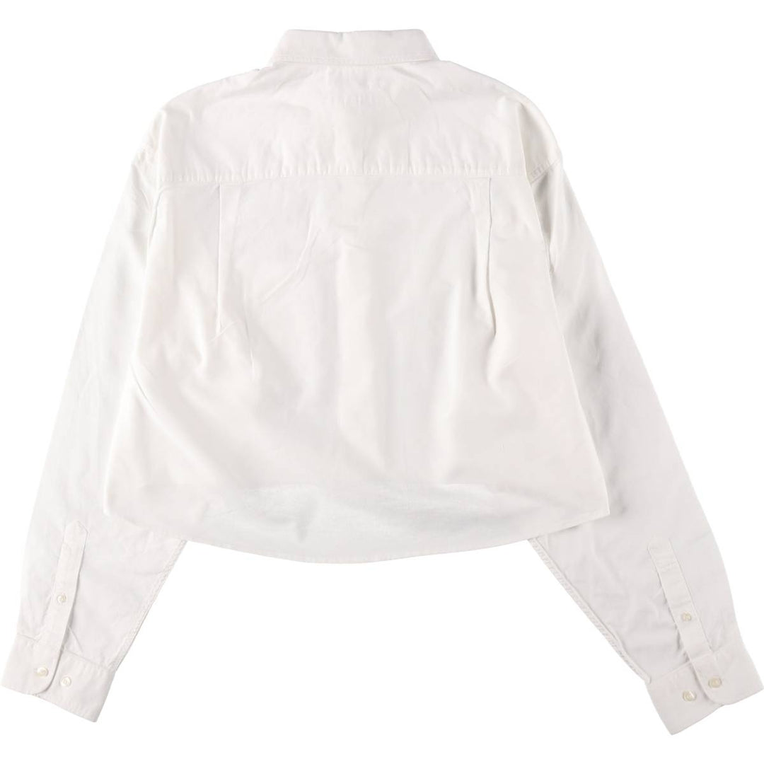 Elulu Original Remake Big Ribbon Shirt, Long Sleeve Button-Down Shirt, Women's Size L cotton white type Vintage Second Hand