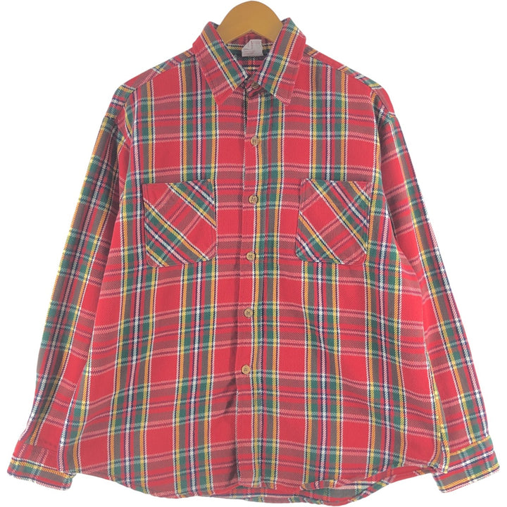 70'S JCPenney BIG MAC Long Sleeve Flannel Check Shirt Men's Size L Vintage /eaa513243