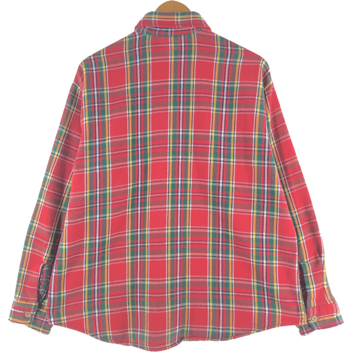 70'S JCPenney BIG MAC Long Sleeve Flannel Check Shirt Men's Size L Vintage /eaa513243