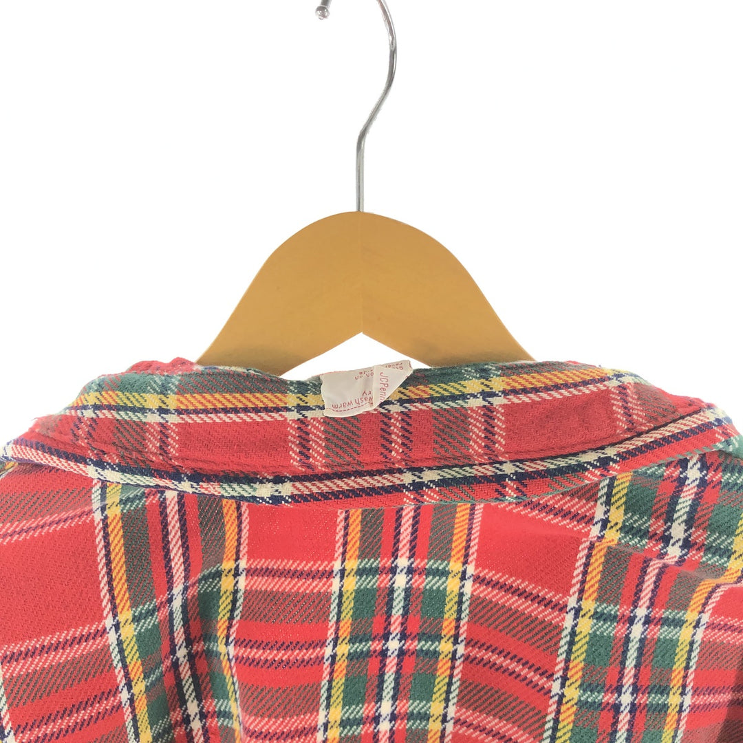 70'S JCPenney BIG MAC Long Sleeve Flannel Check Shirt Men's Size L Vintage /eaa513243