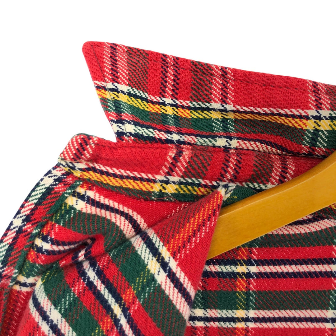 70'S JCPenney BIG MAC Long Sleeve Flannel Check Shirt Men's Size L Vintage /eaa513243