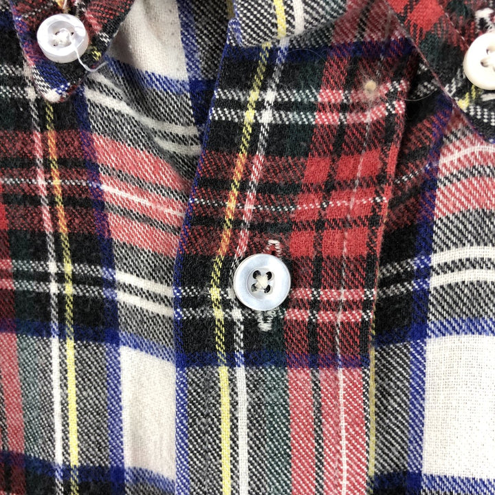 LLBean Long Sleeve Button-Down Check Shirt Made in USA Men's XL cotton red type Vintage Second Hand