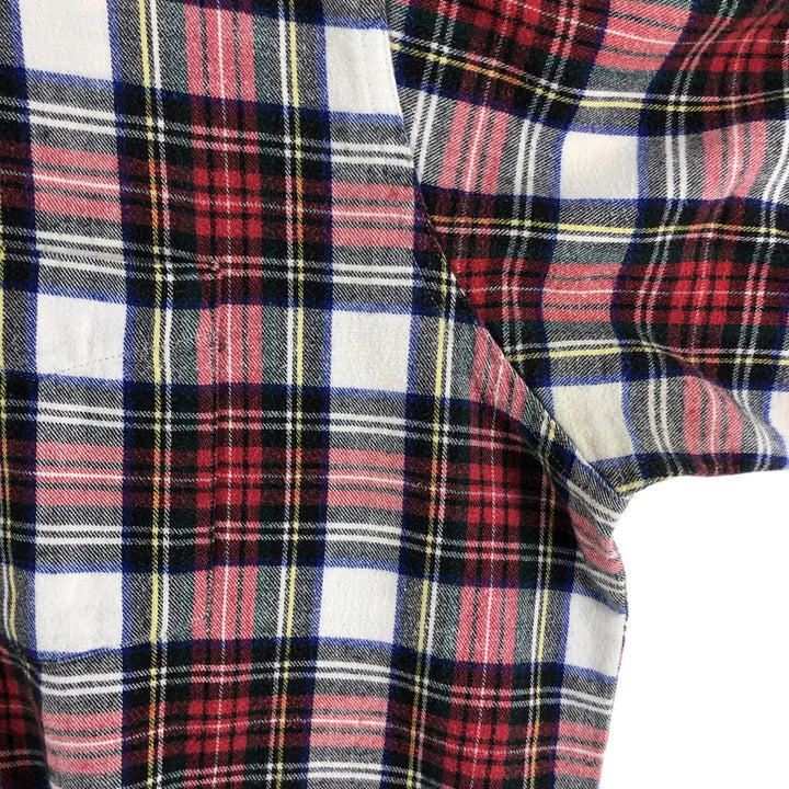 LLBean Long Sleeve Button-Down Check Shirt Made in USA Men's XL cotton red type Vintage Second Hand