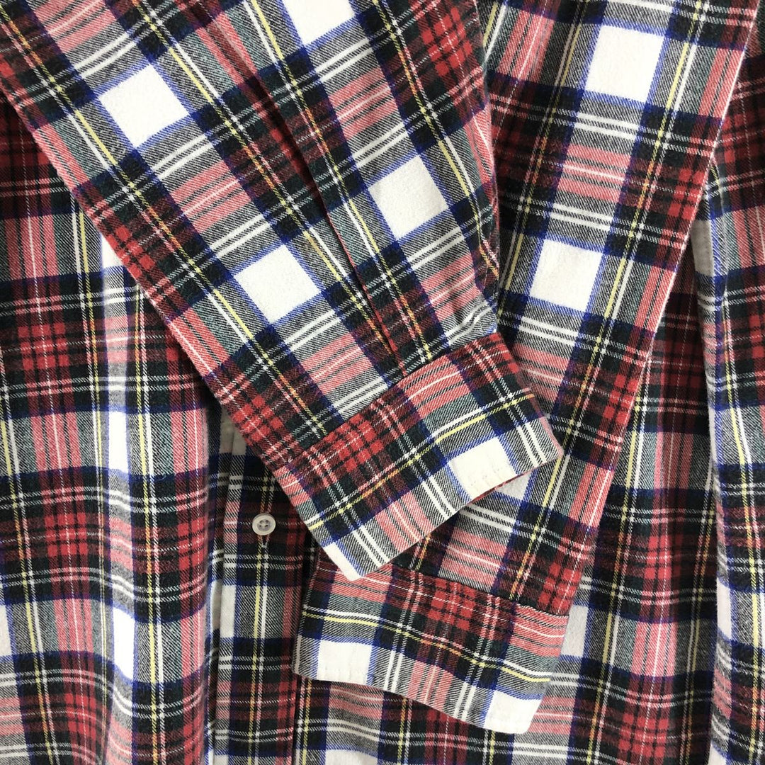 LLBean Long Sleeve Button-Down Check Shirt Made in USA Men's XL cotton red type Vintage Second Hand
