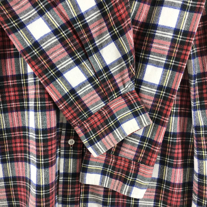 LLBean Long Sleeve Button-Down Check Shirt Made in USA Men's XL cotton red type Vintage Second Hand