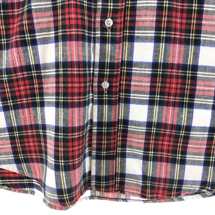 LLBean Long Sleeve Button-Down Check Shirt Made in USA Men's XL cotton red type Vintage Second Hand