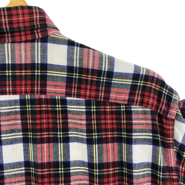 LLBean Long Sleeve Button-Down Check Shirt Made in USA Men's XL cotton red type Vintage Second Hand