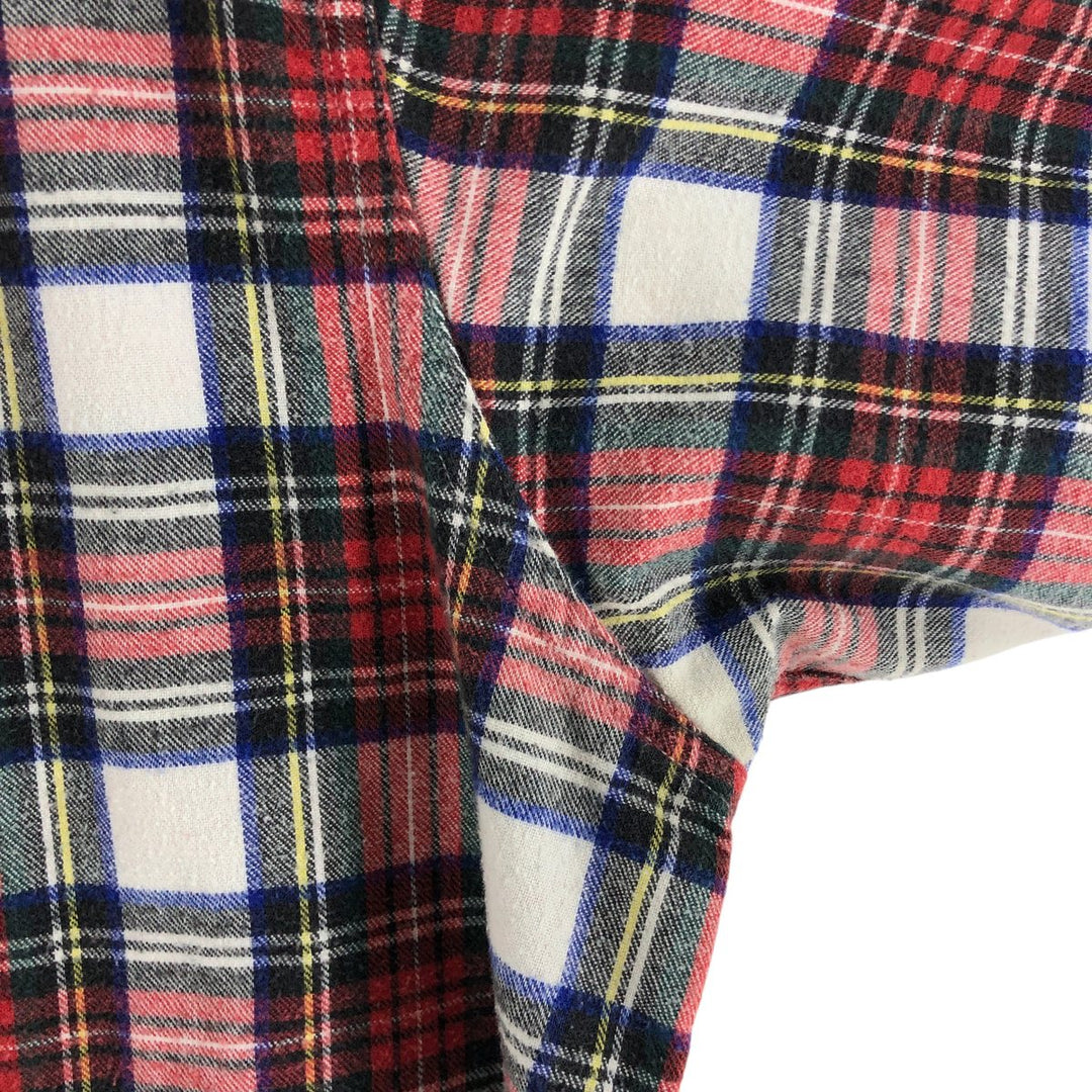 LLBean Long Sleeve Button-Down Check Shirt Made in USA Men's XL cotton red type Vintage Second Hand