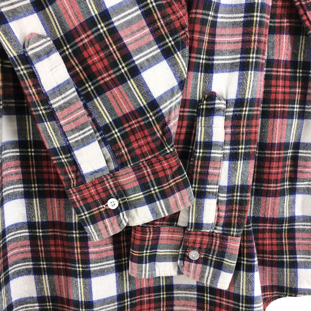 LLBean Long Sleeve Button-Down Check Shirt Made in USA Men's XL cotton red type Vintage Second Hand