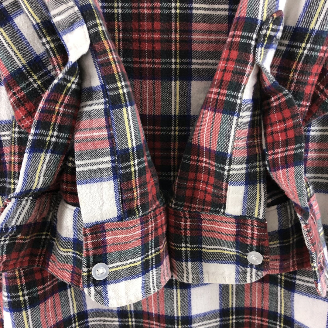 LLBean Long Sleeve Button-Down Check Shirt Made in USA Men's XL cotton red type Vintage Second Hand