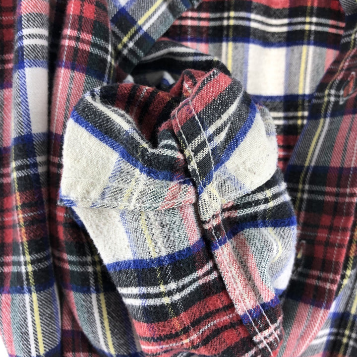 LLBean Long Sleeve Button-Down Check Shirt Made in USA Men's XL cotton red type Vintage Second Hand