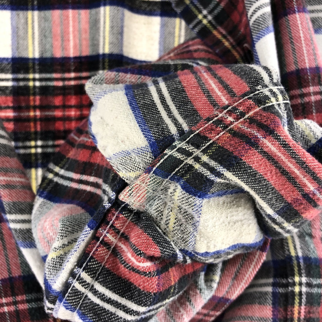 LLBean Long Sleeve Button-Down Check Shirt Made in USA Men's XL cotton red type Vintage Second Hand
