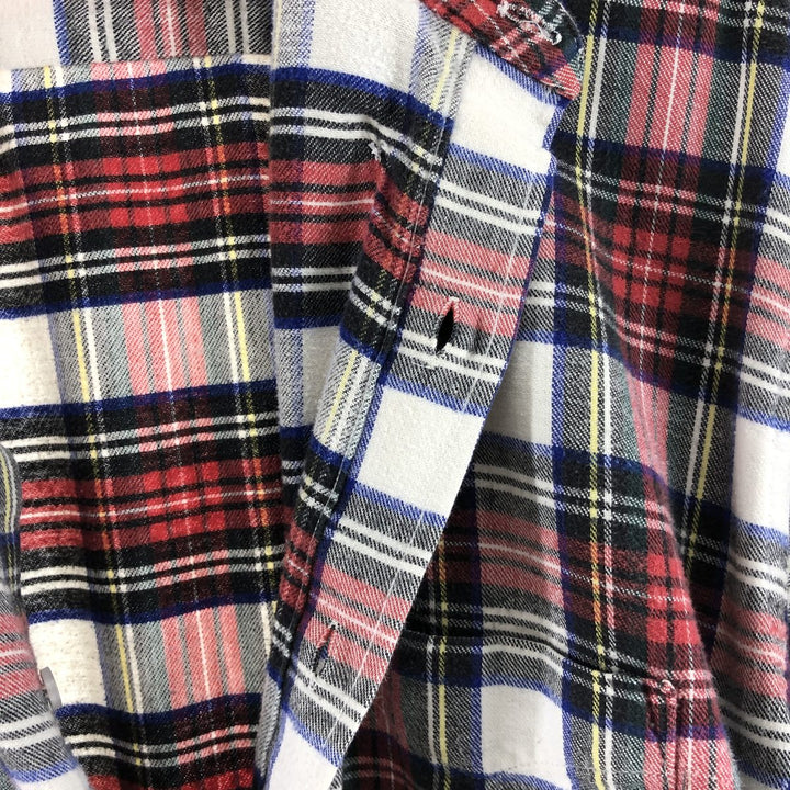LLBean Long Sleeve Button-Down Check Shirt Made in USA Men's XL cotton red type Vintage Second Hand