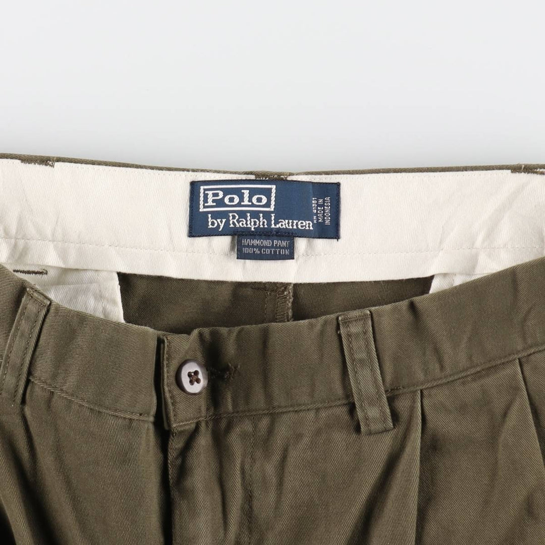 Ralph Lauren POLO by Ralph Lauren HAMMOND PANT, two-pleat chino pants, men's size W34 / eaa513330