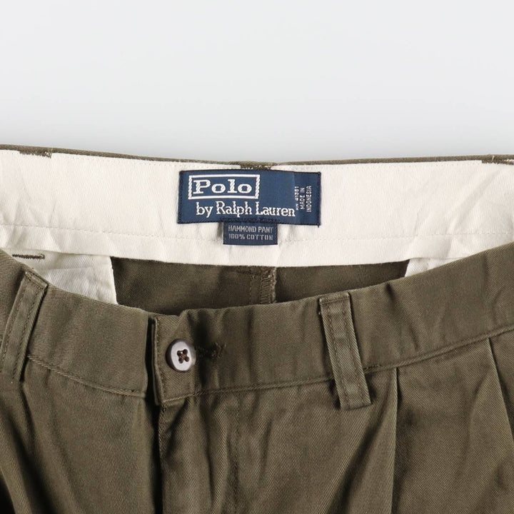 Ralph Lauren POLO by Ralph Lauren HAMMOND PANT, two-pleat chino pants, men's size W34 / eaa513330