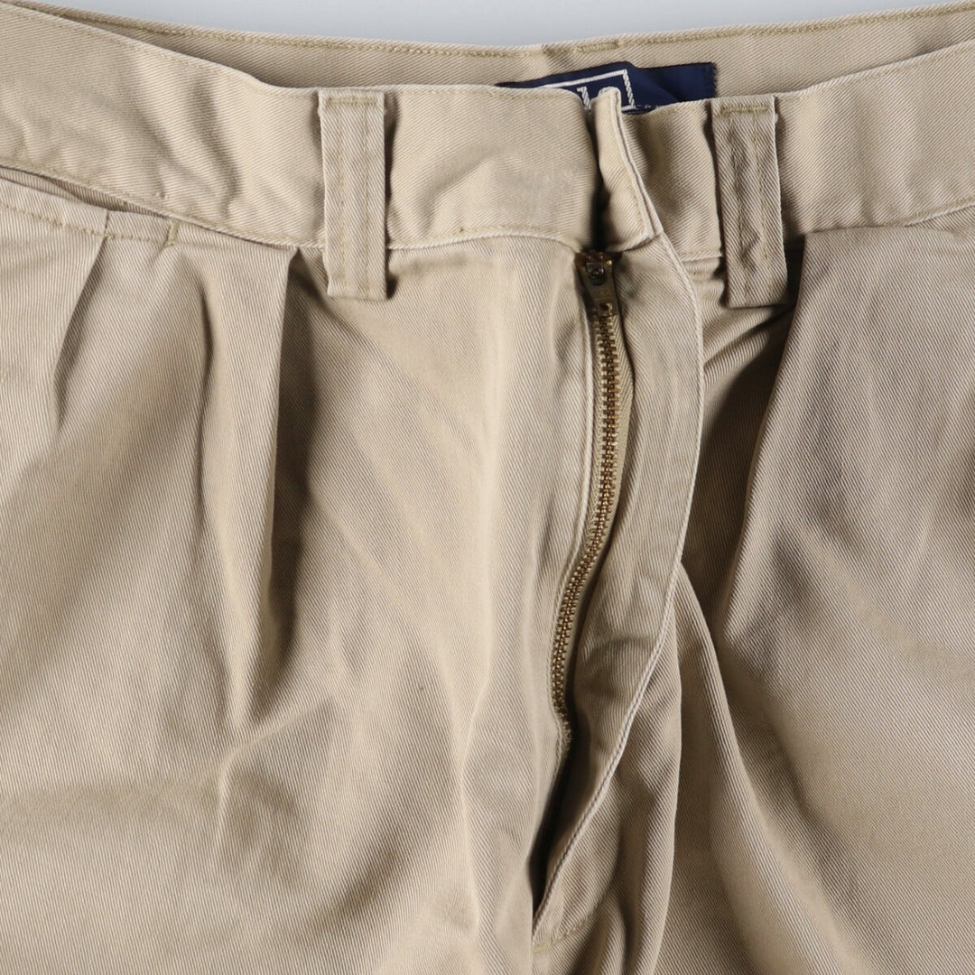 Ralph Lauren POLO by Ralph Lauren STANTON PANT, two-pleat chino pants, men's size W33. cotton Beige type Vintage Second Hand